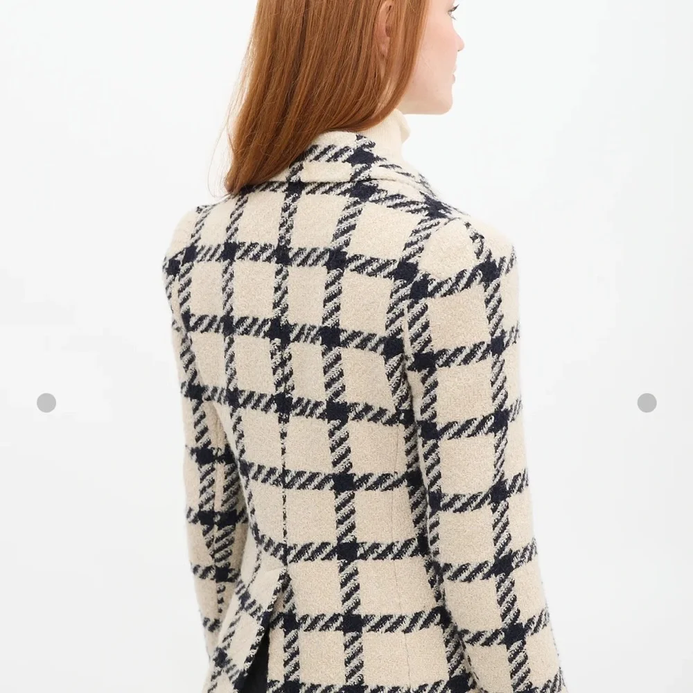ISABEL MARANT Plaid Women's Jacket in Cream and Black SIZE 36 - Picture 3 of 16